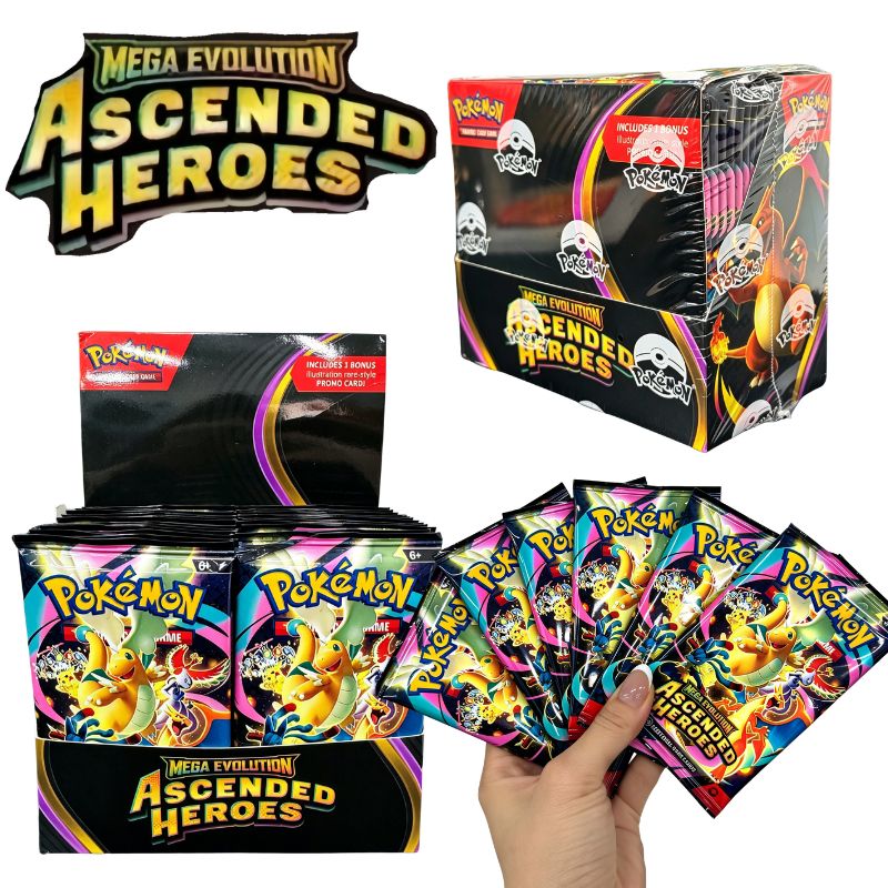 Party Games Box - 360PCS English Pakémon Mega Evolution Perfect
