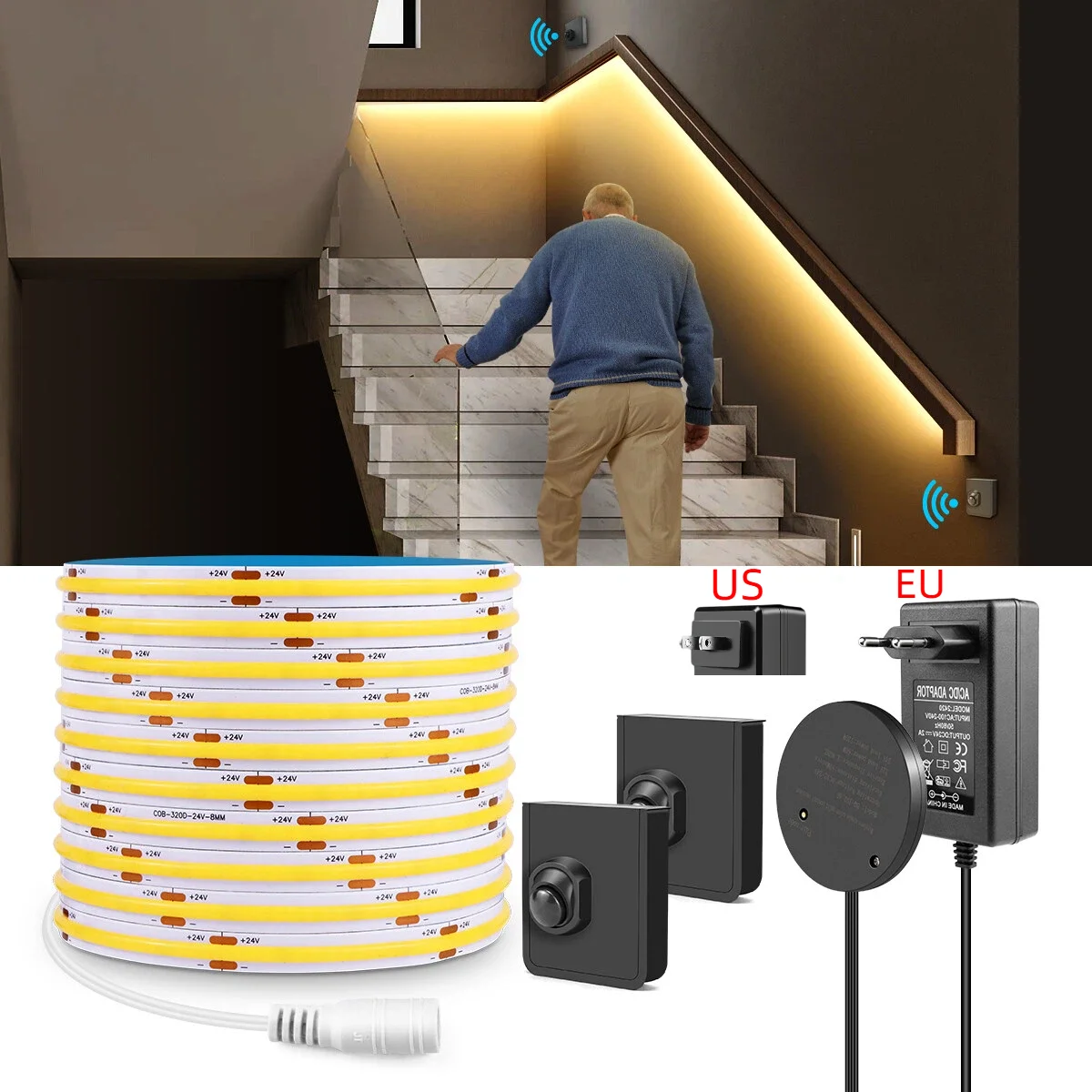 Ladder Toss Set - Dual Wireless Moveable PIR Motion Sensors
