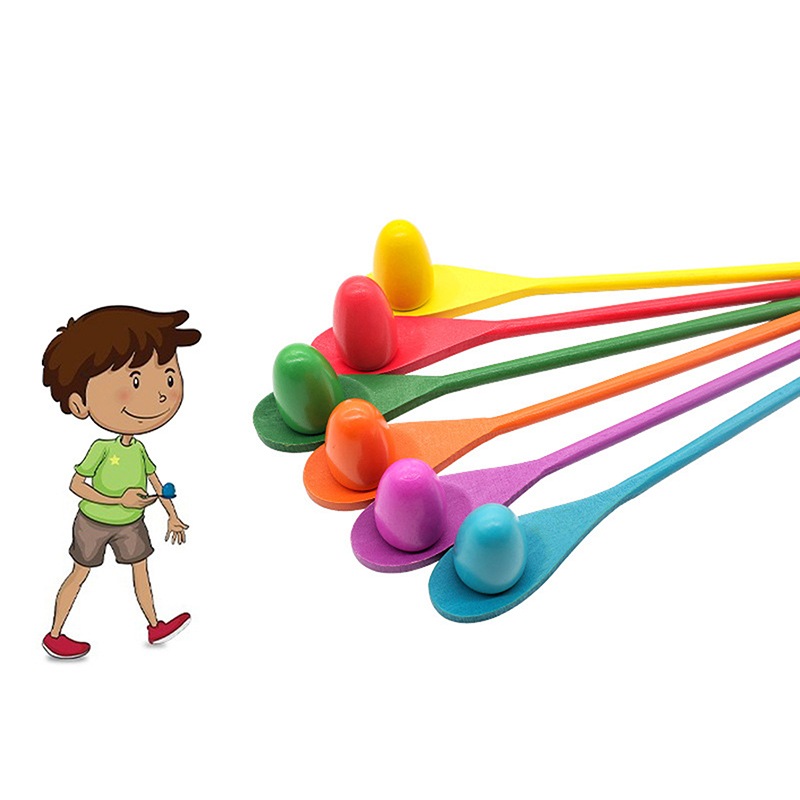 Z. 6 Pcs Egg Spoon Race Game S - Party Games Egg ulasan dan harga