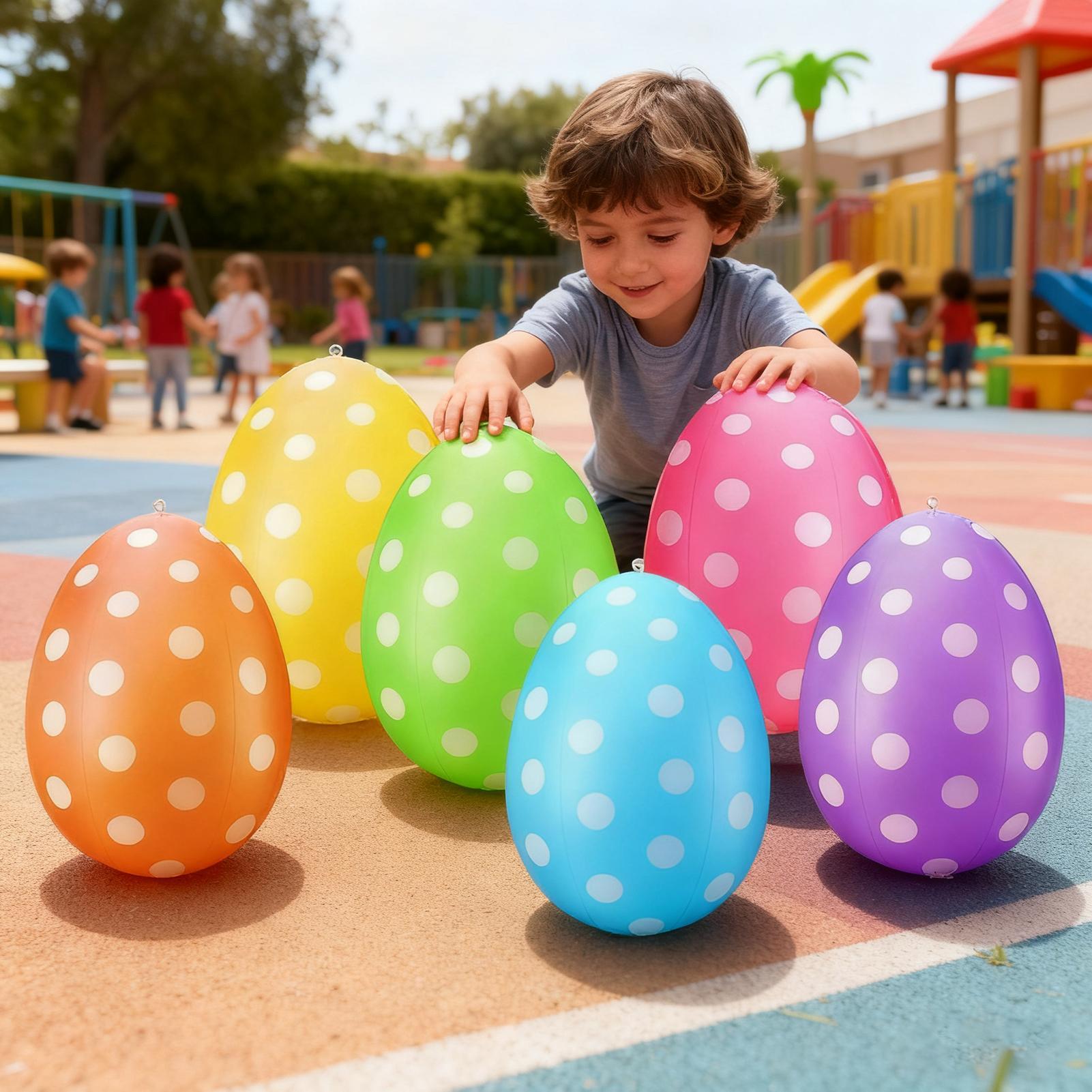 Inflatable Easter Eggs 6Pcs/se - Party Games Egg ulasan dan harga