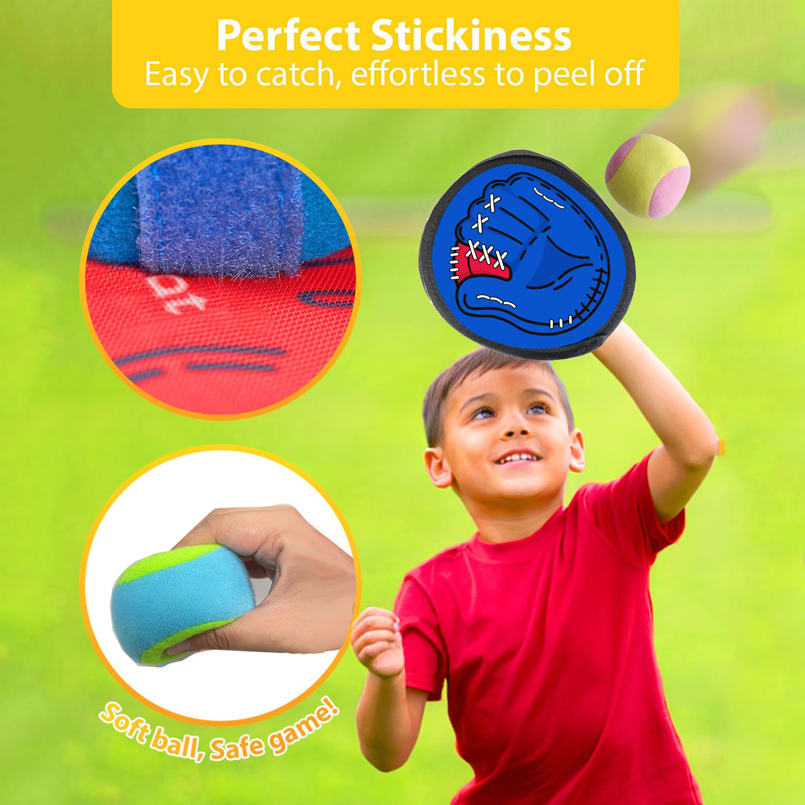 4Set Kids Sucker Sticky Ball T - Catch Ball Velcro ulasan dan harga