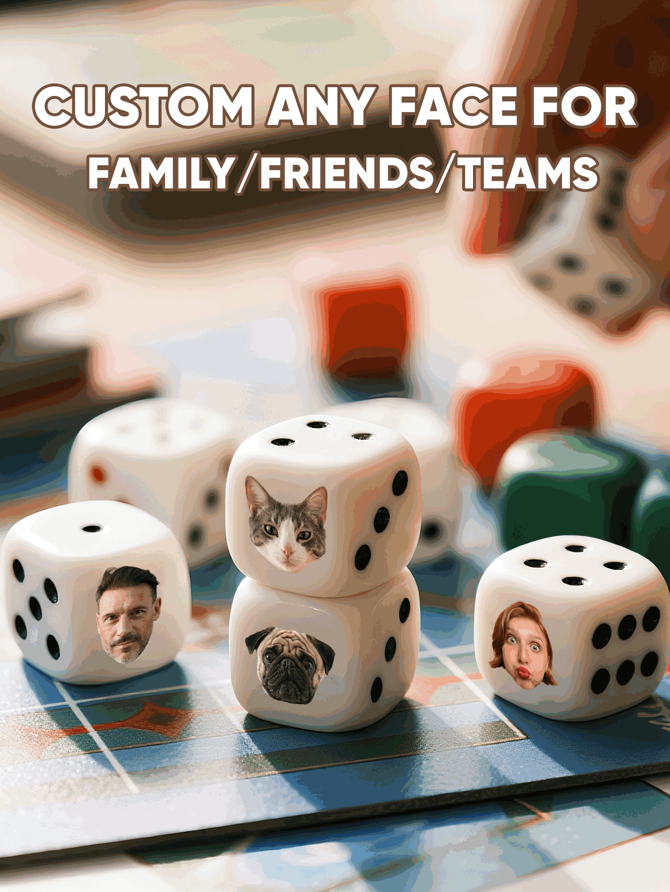 Custom Face Dice Personalized  - Party Games Baby Shower ulasan dan harga