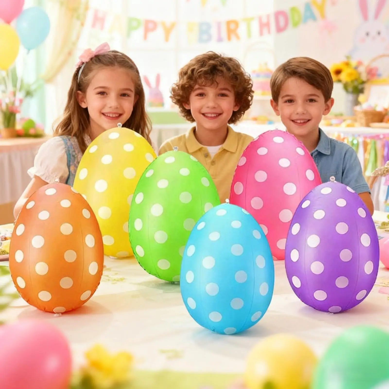 6Pcs Inflatable Easter Eggs /s - Party Games Egg ulasan dan harga