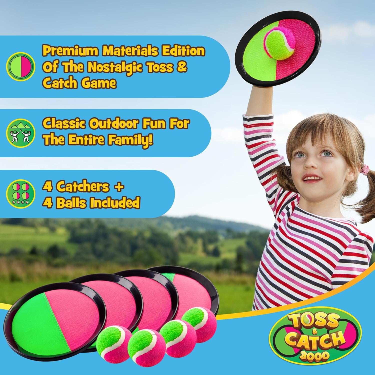 Kids Sticky Disc Toss Catch Ba - Catch Ball Velcro ulasan dan harga