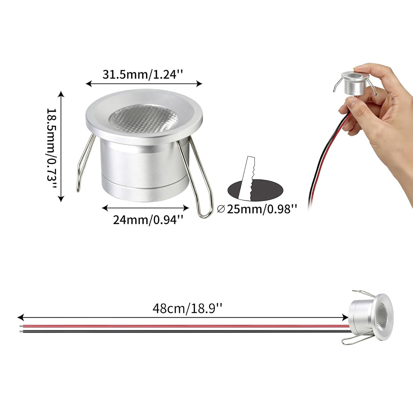 Mini LED Recessed Spotlight Se - Ladder Toss Set ulasan dan harga