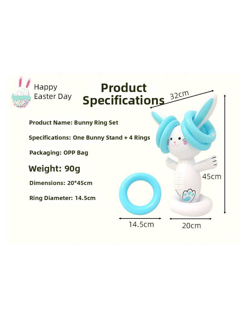 Easter Inflatable Bunny Ring T - Ring Toss Outdoor ulasan dan harga