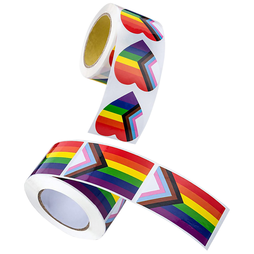 2 Rolls Rainbow Pride Stickers - Party Games Easy ulasan dan harga